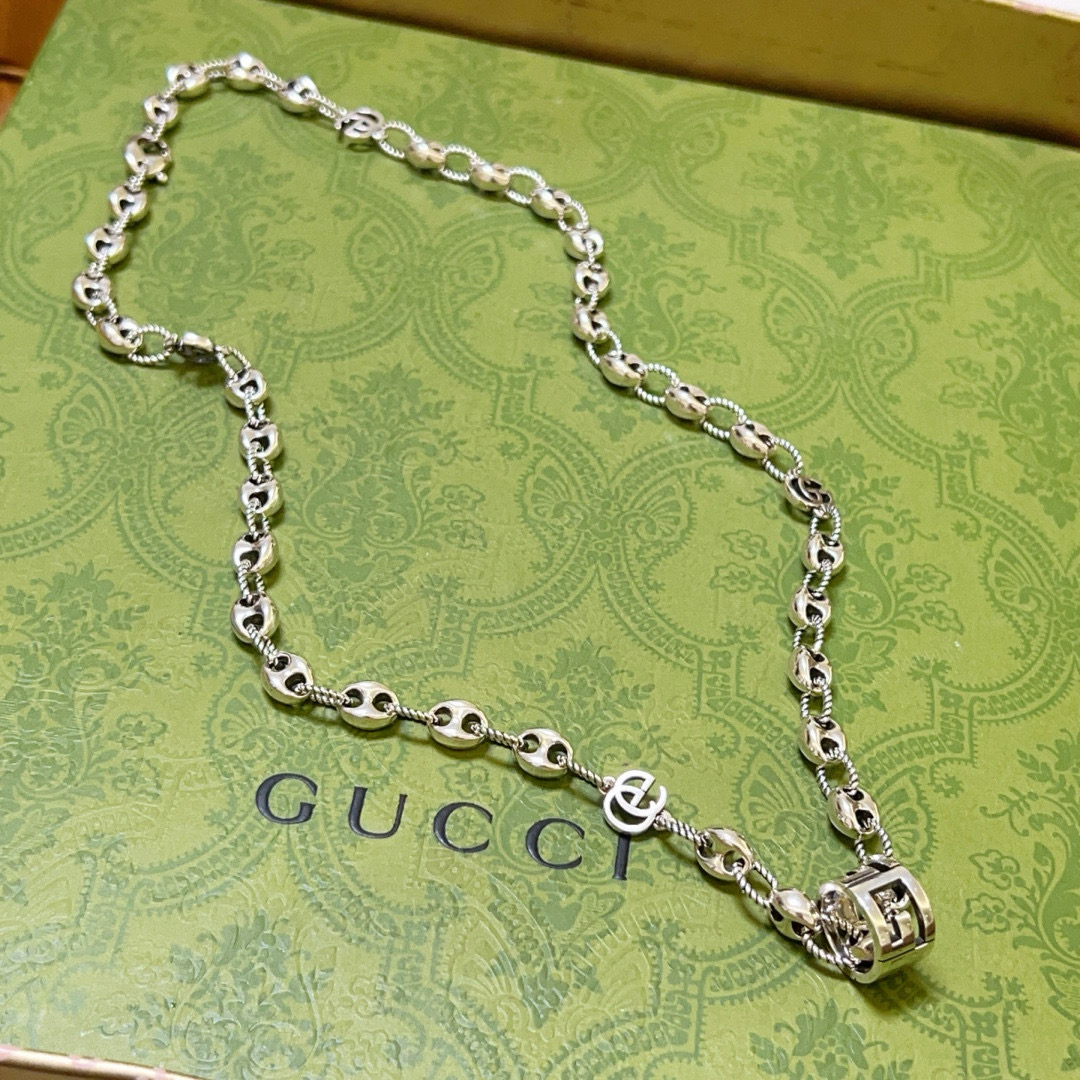 GUCCI ネックレス シルバー メタル 2way 色違い 2種類 2本セット 💎