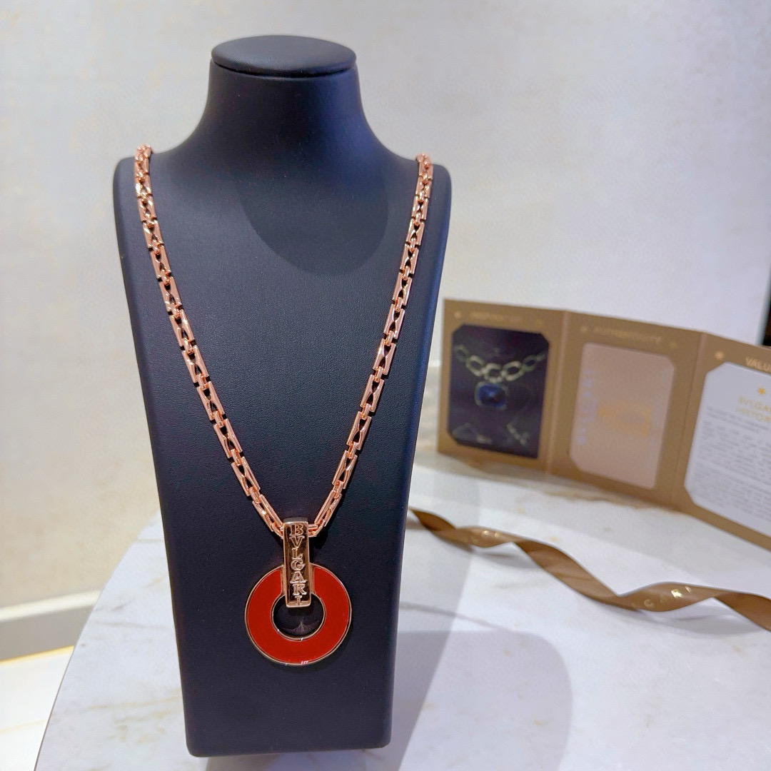 BVLGARI ネックレス ローズゴールド レッド 1色入 💎