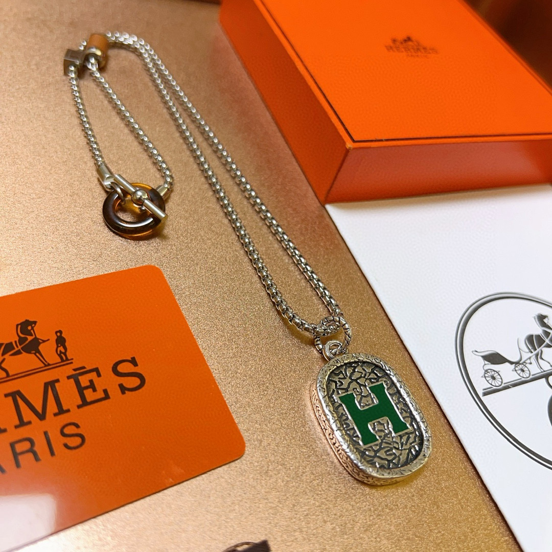 エルメス ネックレス シルバー ダイアモンド デザイン 1色入 💎