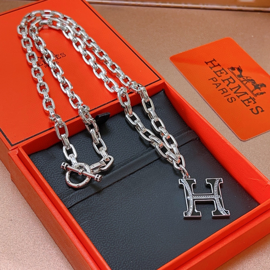エレガントな HERMES ネックレス メンズ シルバー 1色入 💎