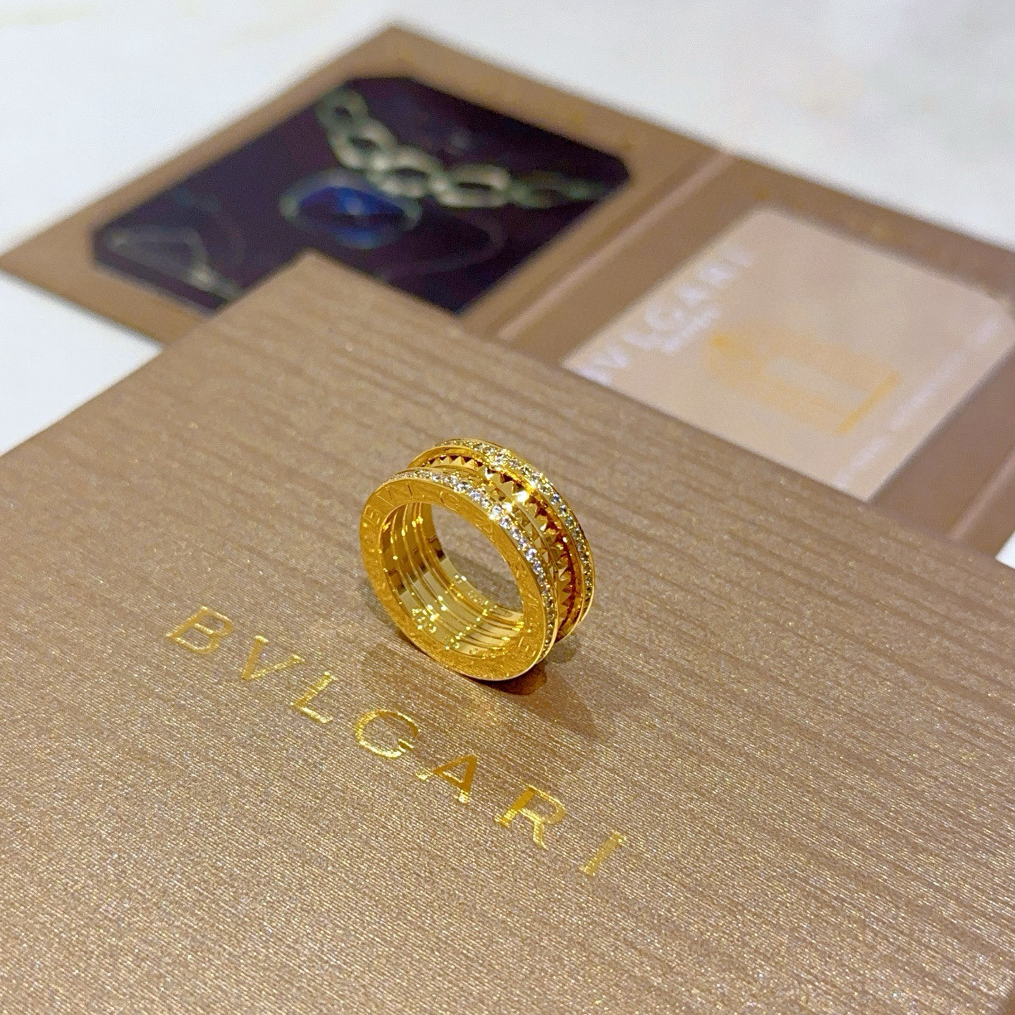 BVLGARI B.ZERO1 ロック ダイヤモンド リング 2本重ね 金 classic 💎