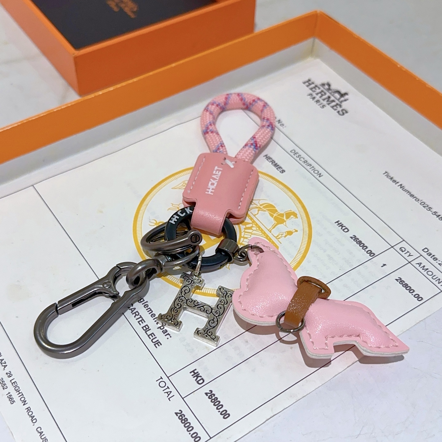 エレガントな HERMES ロゴキーチェーン ピンク 3色入 🐎
