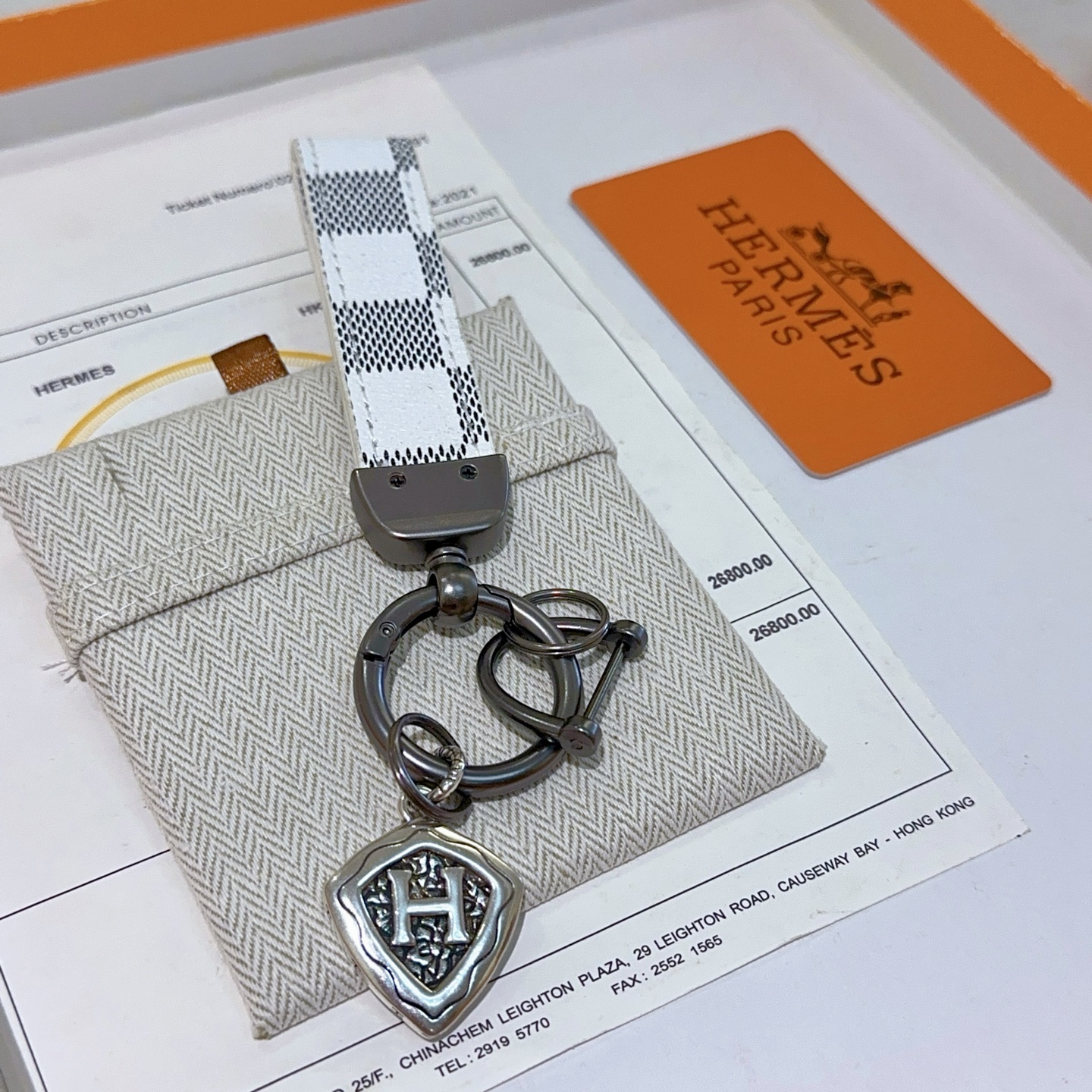 HERMES キーリング チェック柄 2色入 ✨