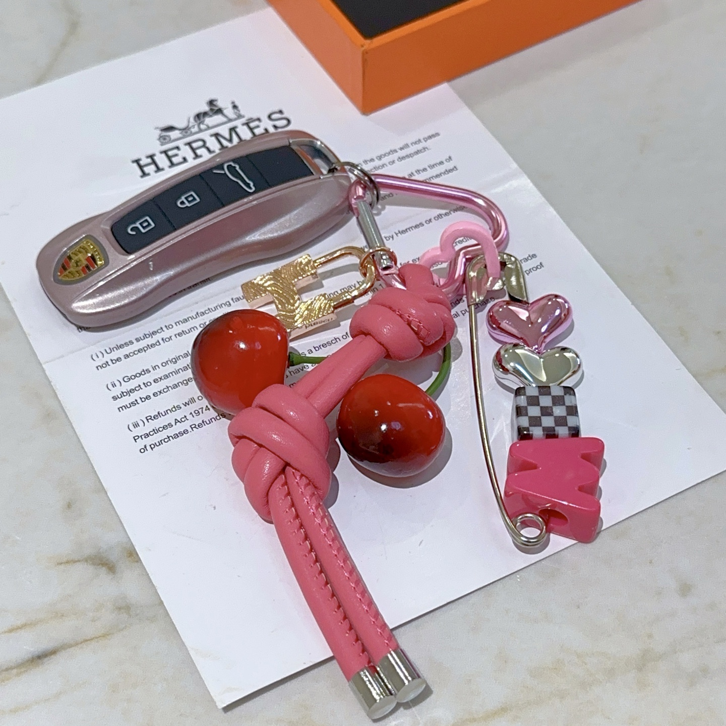 HERMES ピンク キーホルダー 6点セット 🍒