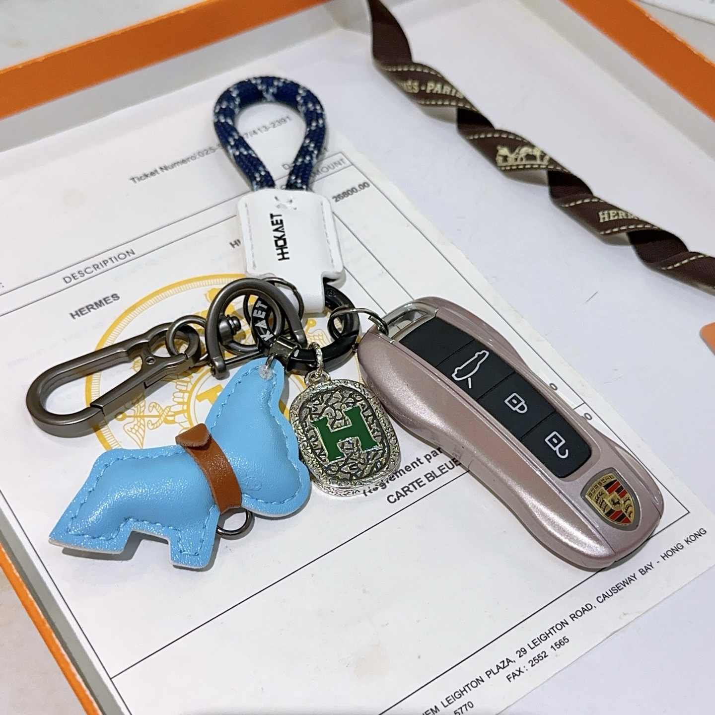 HERMES キーリング ブルー 2色入 🎁