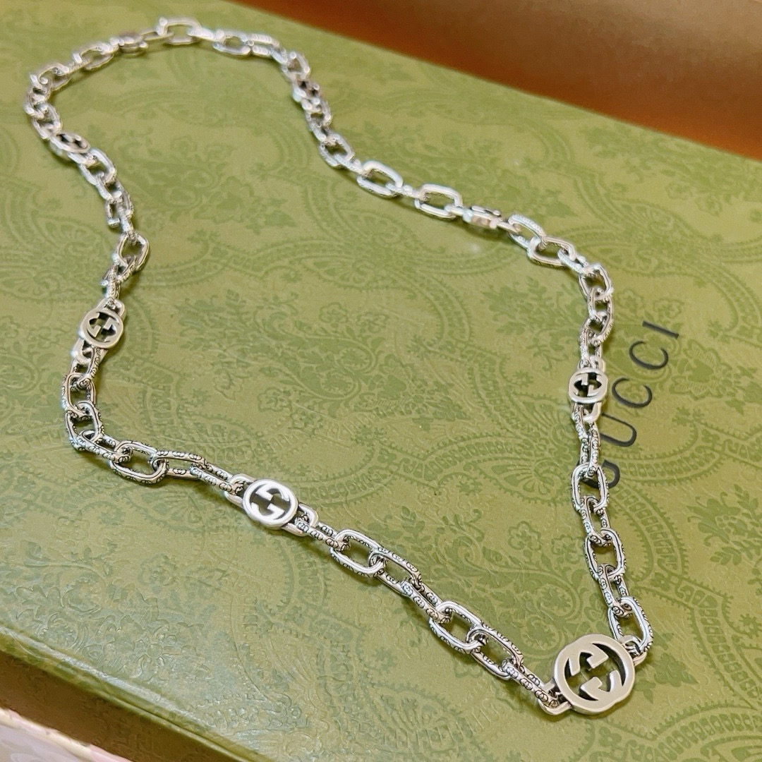 GUCCI ネックレス 2色 男用 メンズ シルバー 💎