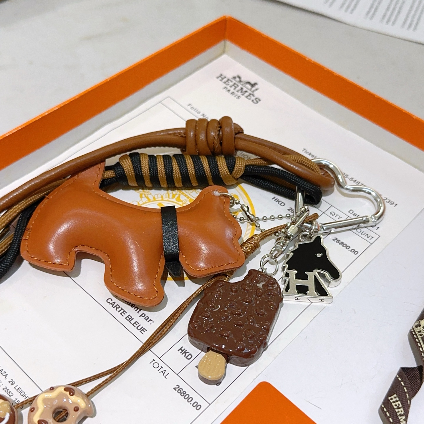 HERMES チャーム ブラウン 4色入 おしゃれなアクセサリー 🐴