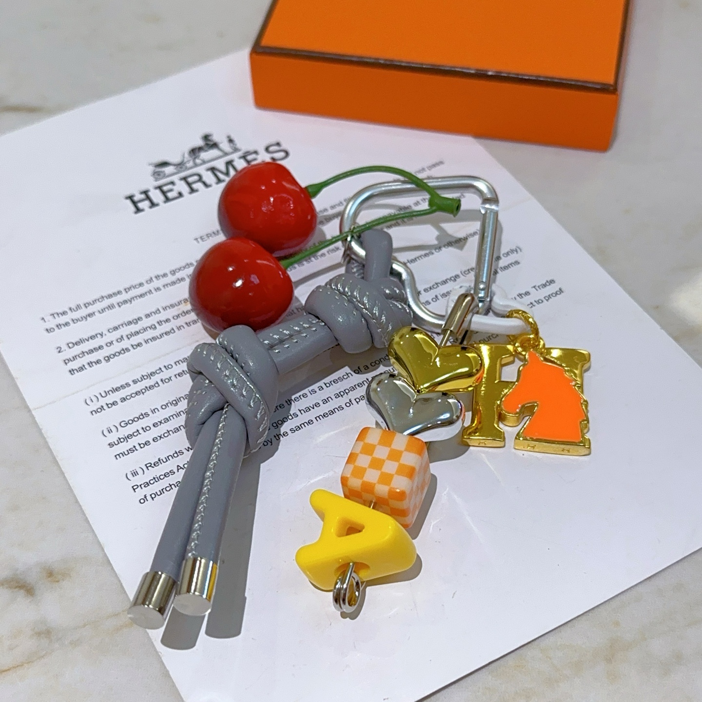 エレガントな HERMES キーホルダー 6色入 🍒