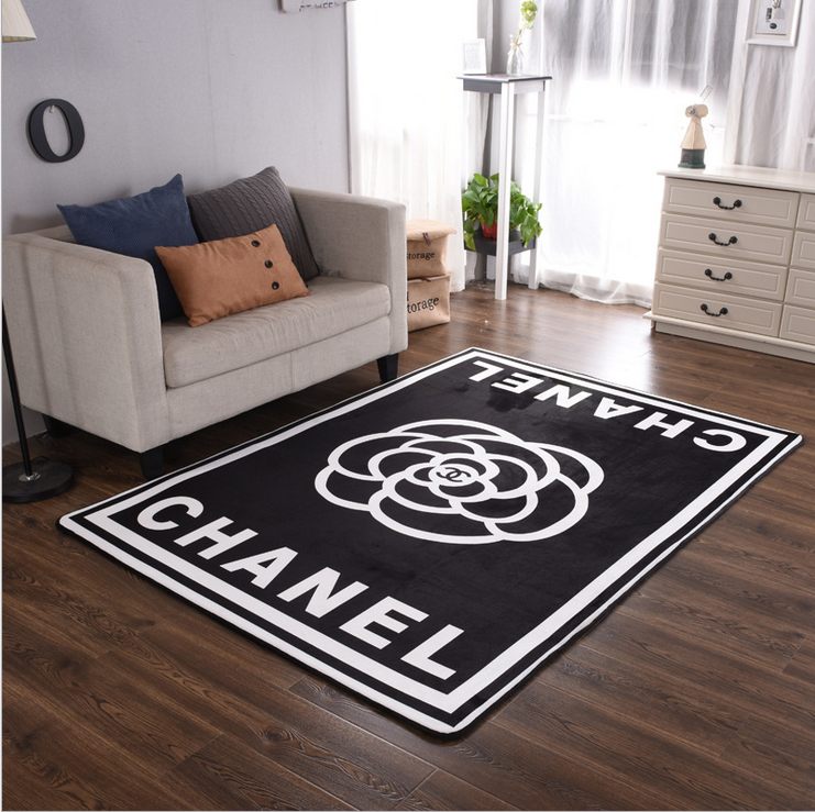 シャネル　CHANEL　カーペット150×200サイズ　人気絨毯ラグマットCHANELじゅうたん　ウォッシャブル　オールシーズン　おしゃれカメリア柄2色