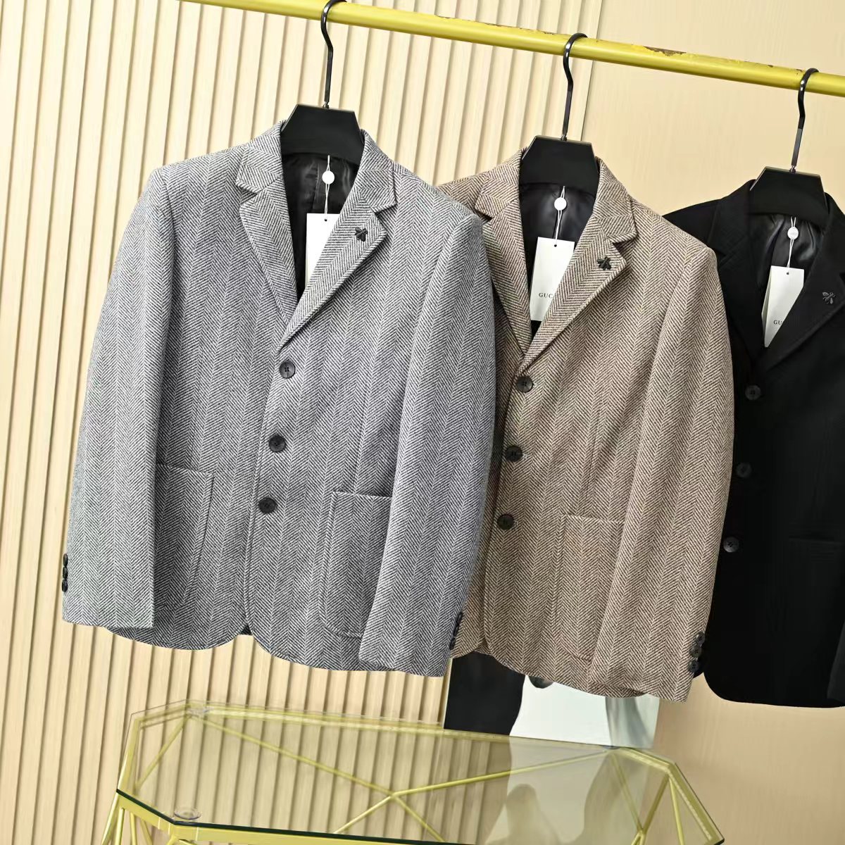 GucciGUCCI風 ハニカム柄 メンズジャケット 3色展開 🧥✨🔥 #02302 - 画像 7