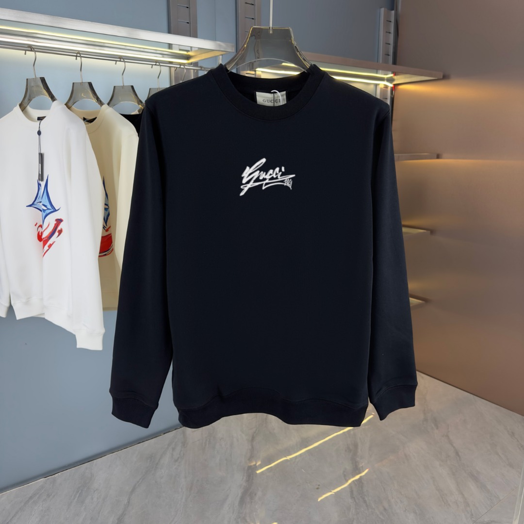 GUCCI グッチ ロゴ スウェットシャツ ブラック 1色
