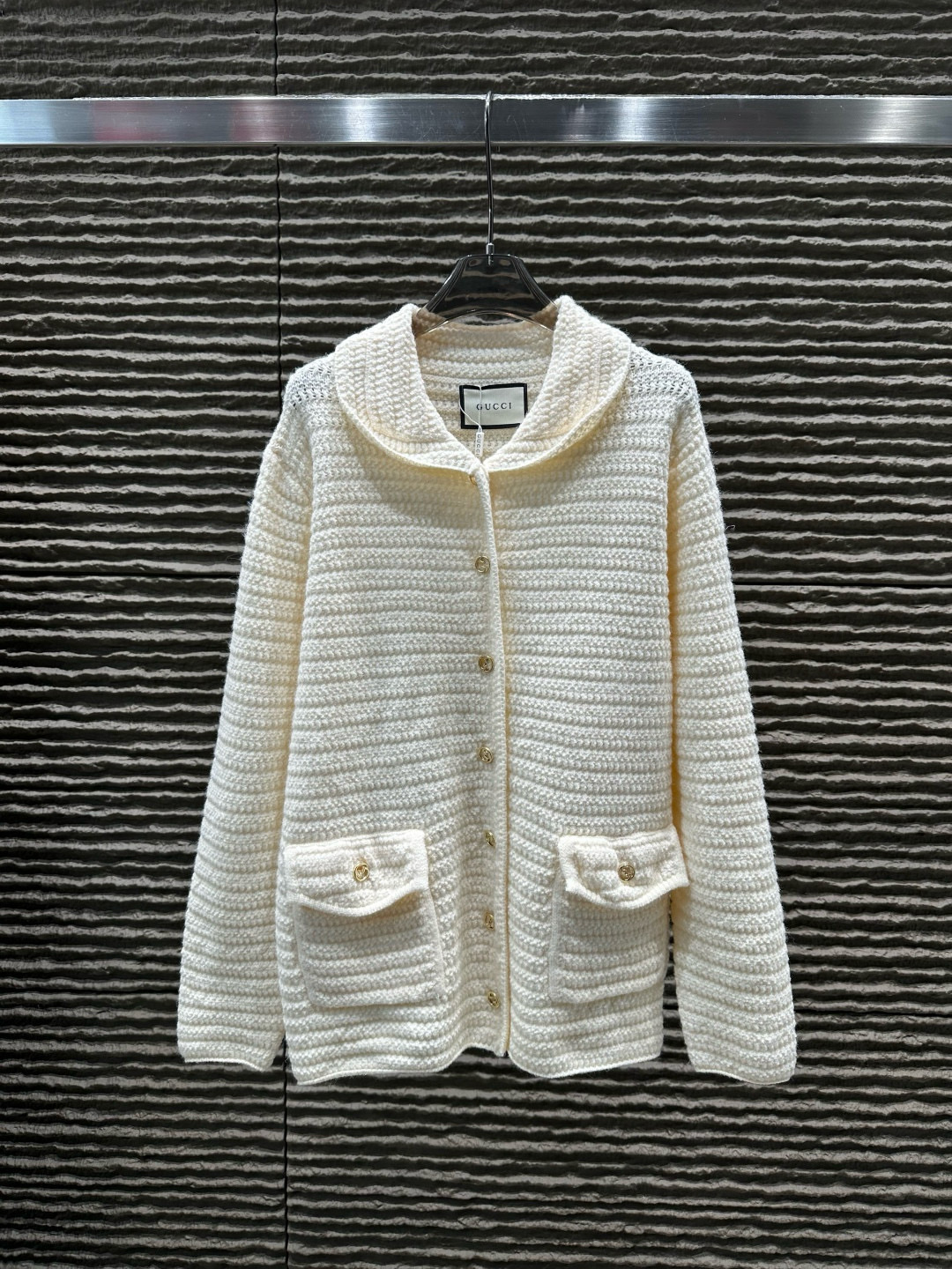GUCCI レディース ニット カーディガン ホワイト 1色入
