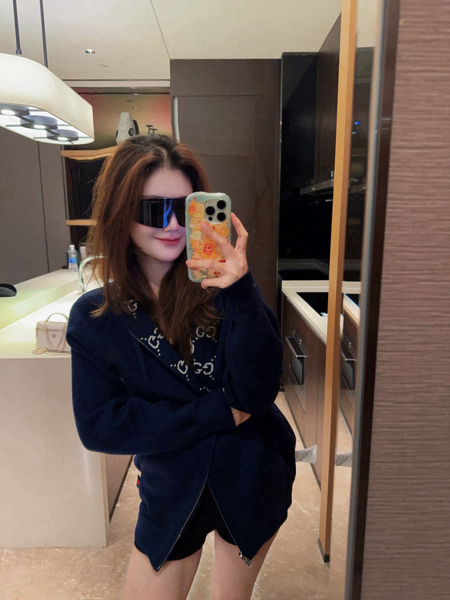 GUCCI ニットパーカー ブルーブラック 2色入 - 画像 4