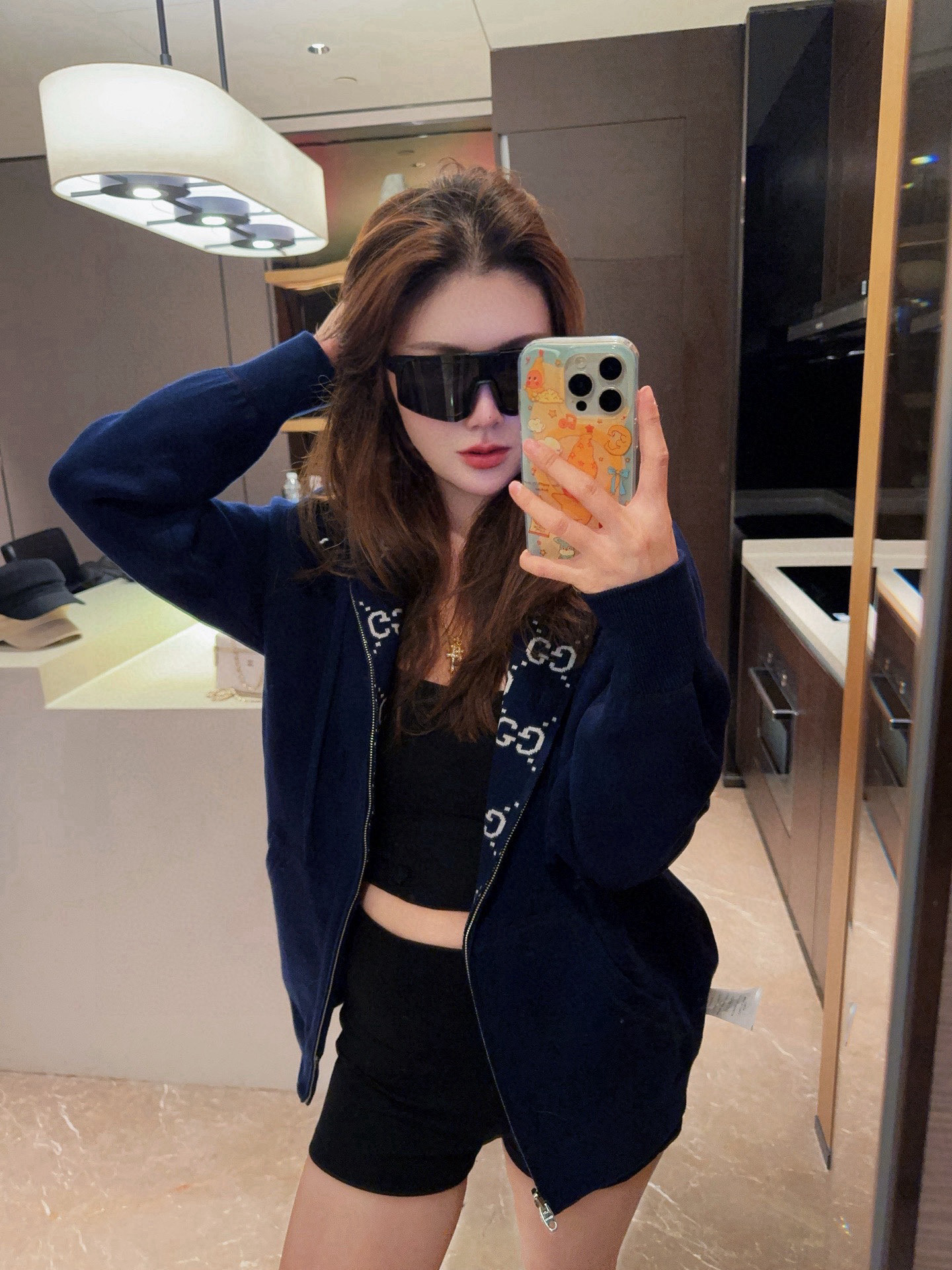 GUCCI ニットパーカー ブルーブラック 2色入 - 画像 5