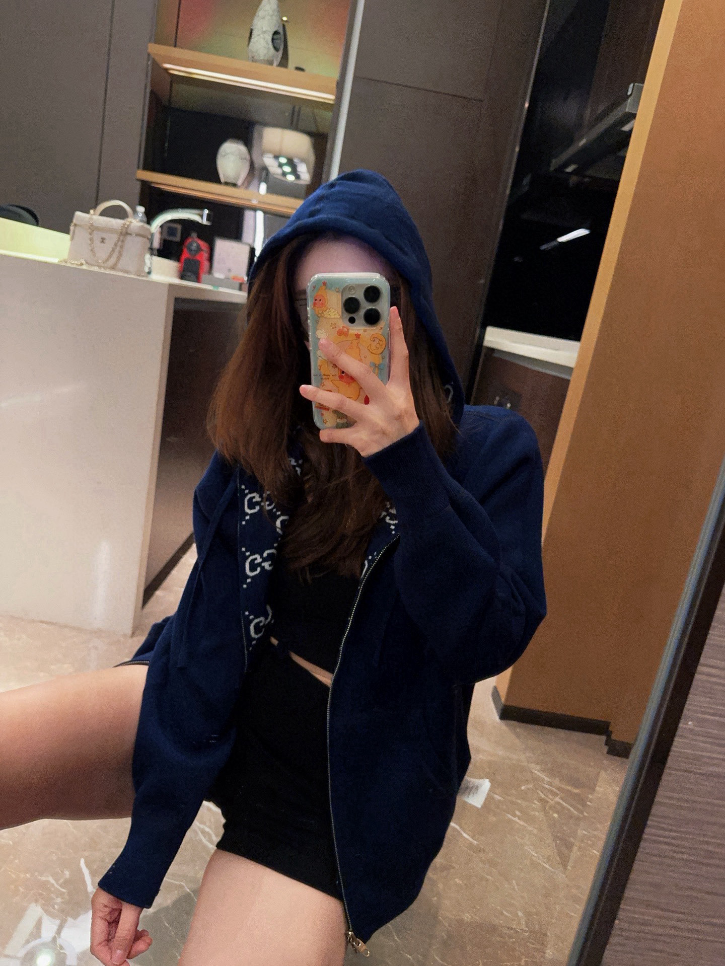 GUCCI ニットパーカー ブルーブラック 2色入 - 画像 7