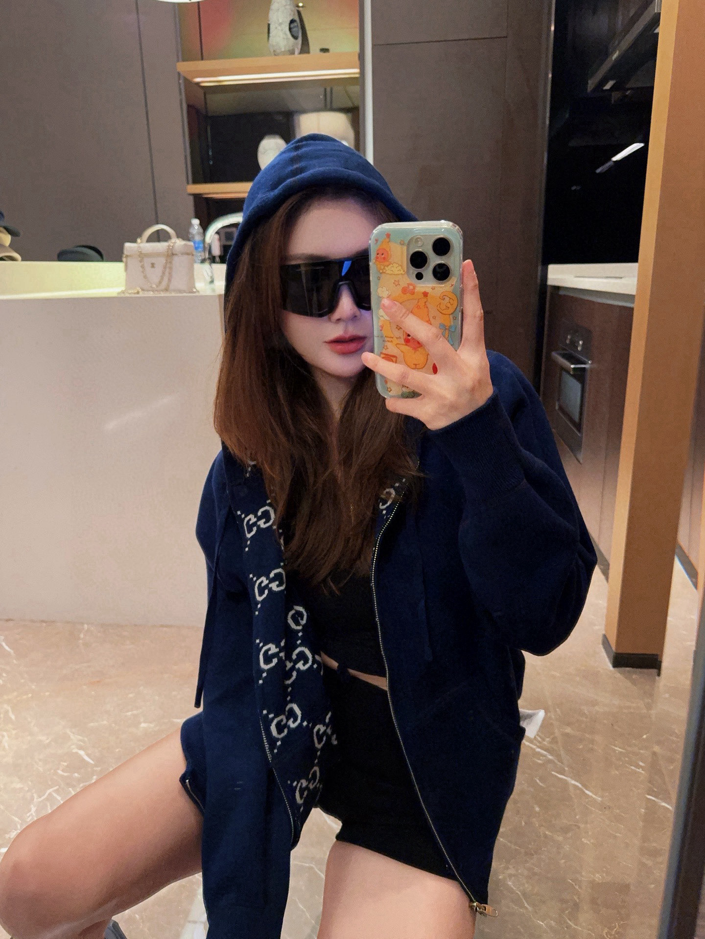 GUCCI ニットパーカー ブルーブラック 2色入 - 画像 8