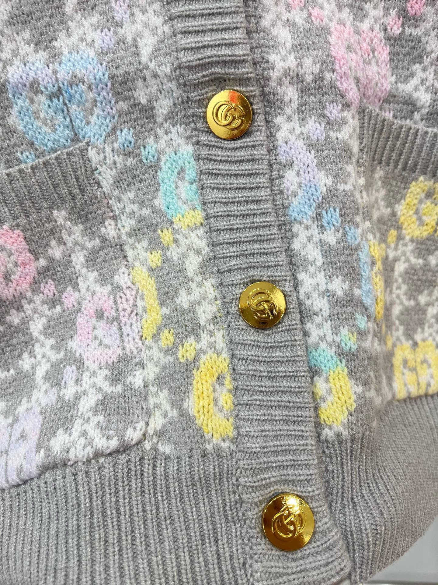 GUCCI レディース カーディガン ミックスカラーデザイン 3色入 - 画像 7