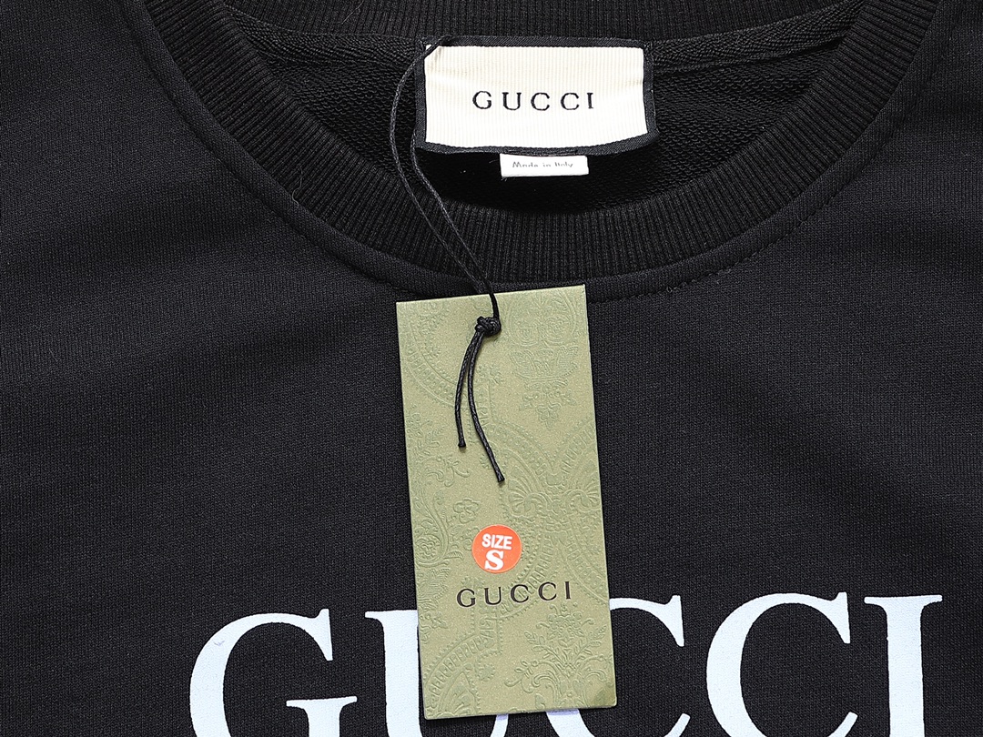GUCCI ロゴスウェットシャツ 黒 1色 - 画像 7