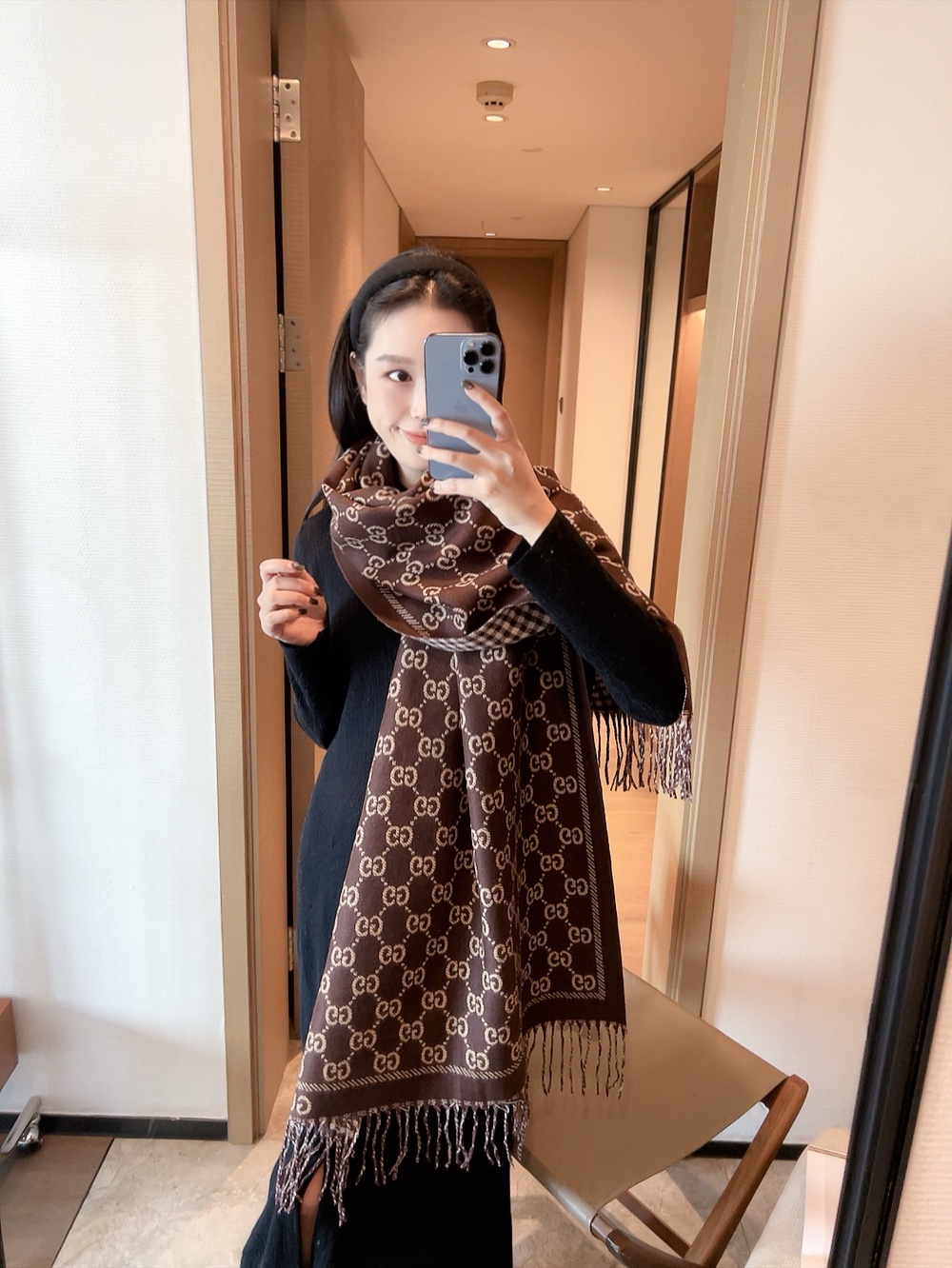 GUCCI 二つ面デザイン スカーフ 4色入 - 画像 6