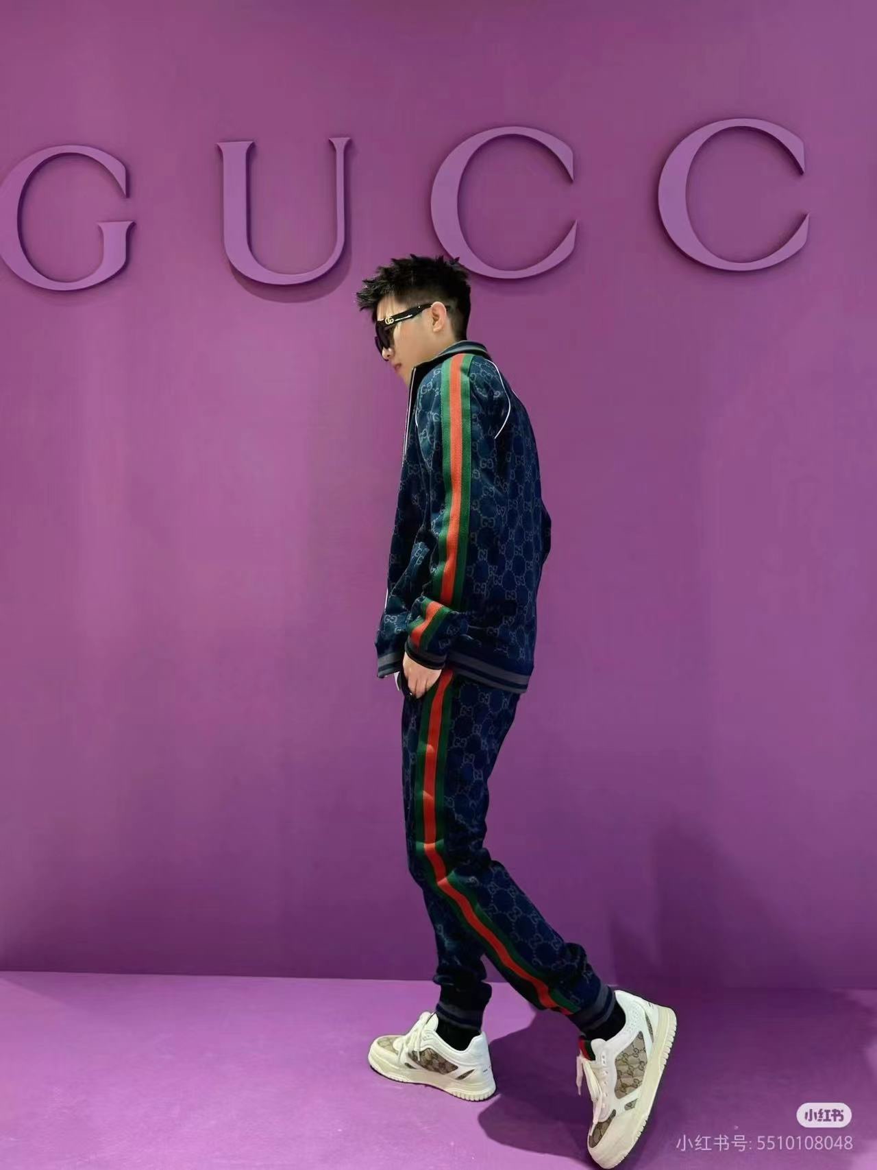 GUCCI メンズ ジョガーパンツ ネイビー 1色入 - 画像 3
