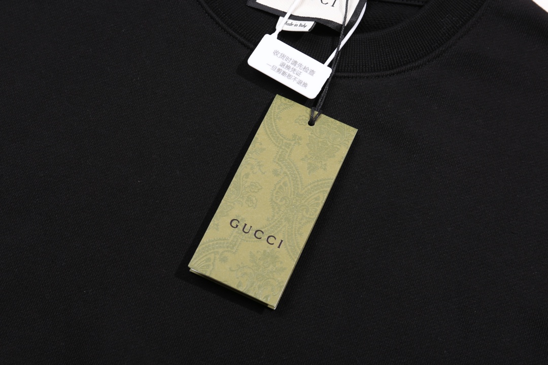 GUCCI ブラック 半袖スウェットシャツ 1色入 - 画像 4