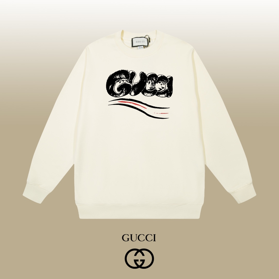 GUCCI ロゴパーカー クルーネック 白 1色