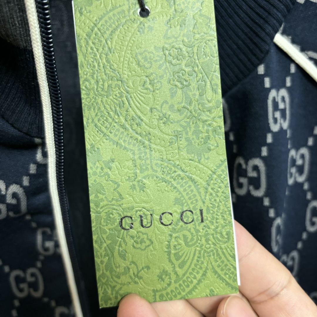 GUCCI パンツ ブルーグリーンレッド ロゴ柄 1色 - 画像 2