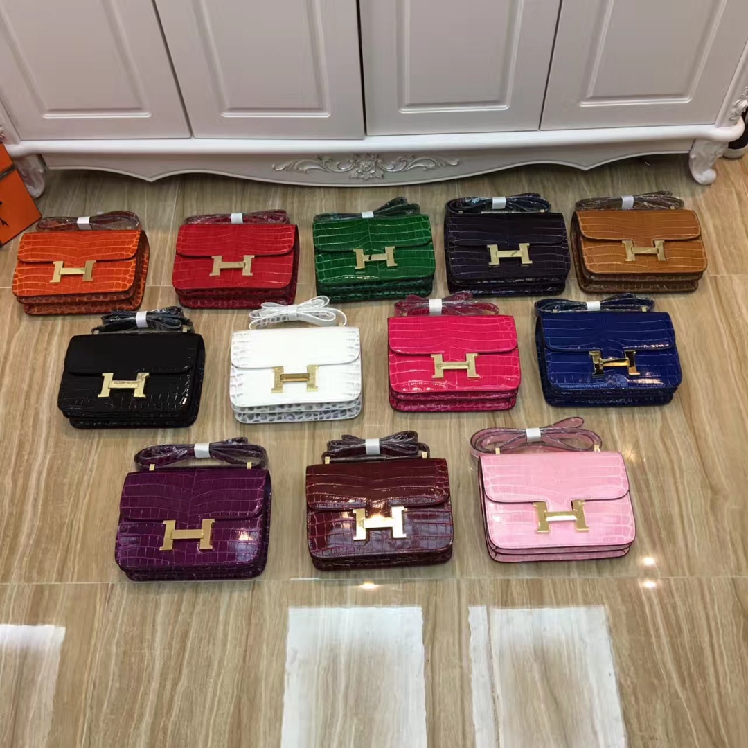 エレガントな hermes バッグ 11色入 カバ柄 レディースクラッチバッグ 🐊