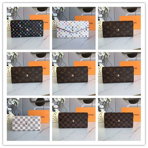 LOUIS VUITTON ルイヴィトン モノグラム ダミエ 二つ折り財布 長財布 コンパクトウォレット レディース ブラウン ブラック マルチカラー - 画像 4