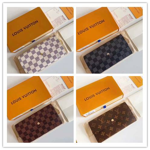 LOUIS VUITTON ルイヴィトン モノグラム ダミエ 長財布 二つ折り財布 レディース ブラック ベージュ レッド