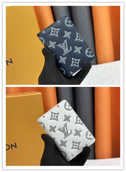 LOUIS VUITTON ルイヴィトン モノグラム ダミエ ミニ財布 二つ折り財布 レディース ブラック ホワイト レッド - 画像 8