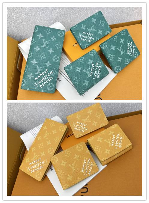 LOUIS VUITTON ルイヴィトン モノグラム ダミエ 長財布 二つ折り財布 レディース ブラウン ブルー グリーン ピンク - 画像 4