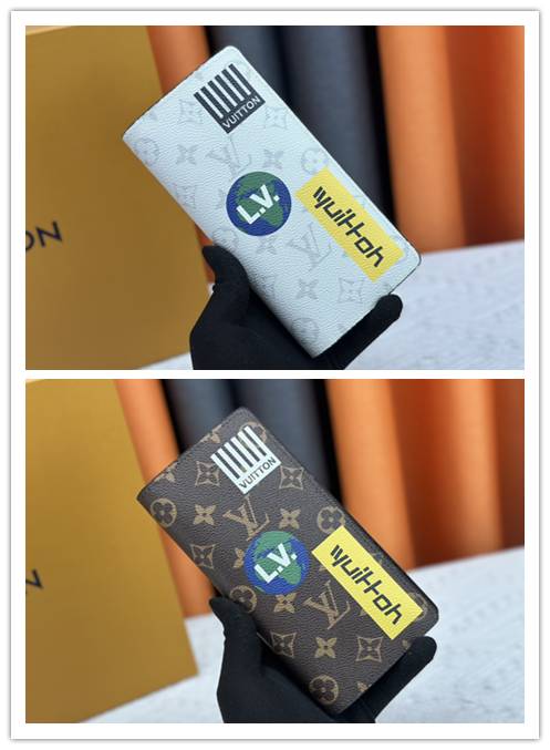 LOUIS VUITTON ルイヴィトン モノグラム ダミエ 長財布 二つ折り財布 レディース ブラウン ブルー グリーン ピンク - 画像 7
