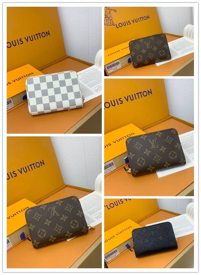 LOUIS VUITTON ルイヴィトン モノグラム ダミエ ジッピーウォレット 長財布 二つ折り財布 レディース ブラック ホワイト ブルー ブラウン - 画像 4