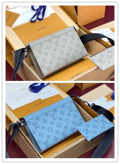 LOUIS VUITTON ルイヴィトン モノグラム ダミエ 長財布 二つ折り財布 レディース ブラック ホワイト ブルー - 画像 3