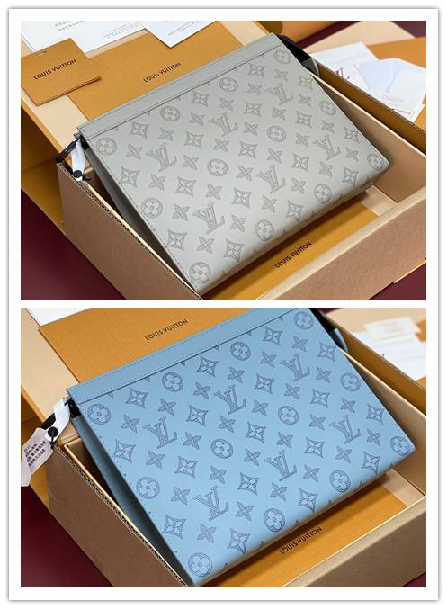 LOUIS VUITTON ルイヴィトン モノグラム ダミエ 長財布 二つ折り財布 レディース ブラック ホワイト ブルー - 画像 4