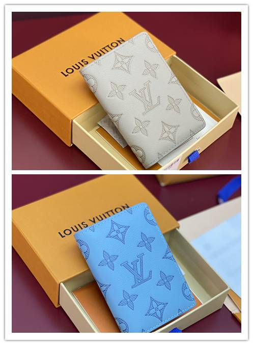 LOUIS VUITTON ルイヴィトン モノグラム ダミエ 長財布 二つ折り財布 レディース ブラック ホワイト ブルー - 画像 5