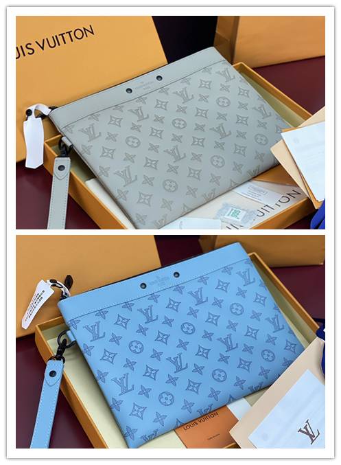 LOUIS VUITTON ルイヴィトン モノグラム ダミエ 長財布 二つ折り財布 レディース ブラック ホワイト ブルー - 画像 6
