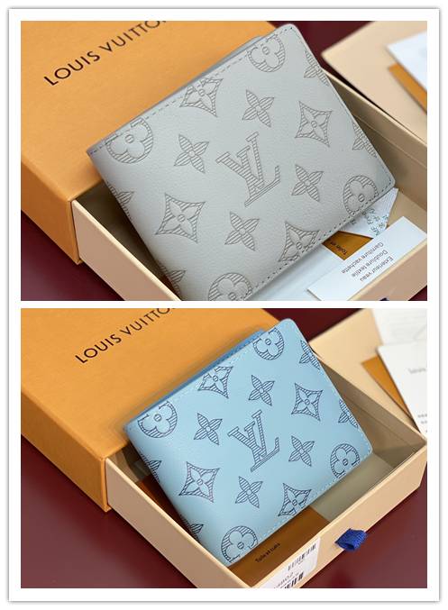 LOUIS VUITTON ルイヴィトン モノグラム ダミエ 長財布 二つ折り財布 レディース ブラック ホワイト ブルー - 画像 7