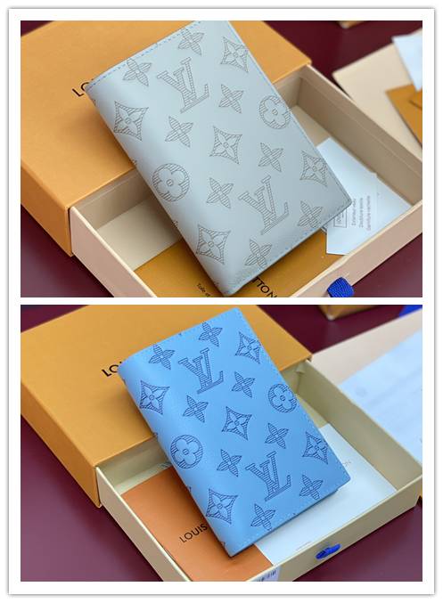 LOUIS VUITTON ルイヴィトン モノグラム ダミエ 長財布 二つ折り財布 レディース ブラック ホワイト ブルー - 画像 8