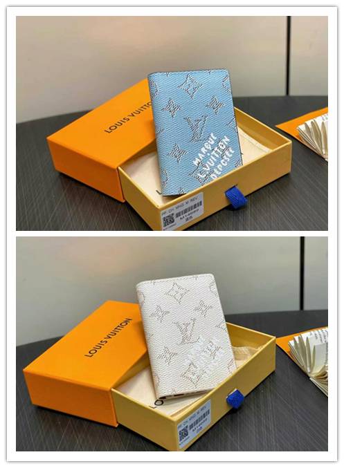LOUIS VUITTON ルイヴィトン モノグラム ダミエ 長財布 二つ折り財布 レディース ブラック ホワイト ブルー ピンク - 画像 4
