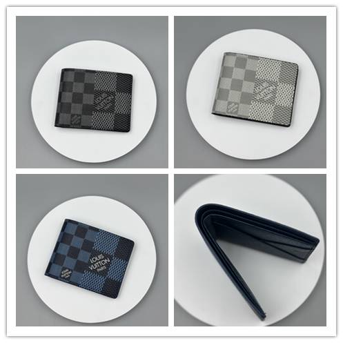 LOUIS VUITTON ルイヴィトン モノグラム ダミエ 長財布 二つ折り財布 レディース ユニセックス ブラック ホワイト ブルー - 画像 2