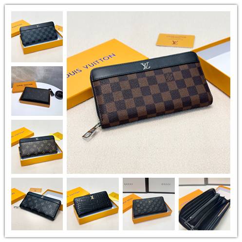 LOUIS VUITTON ルイヴィトン モノグラム ダミエ 長財布 二つ折り財布 レディース ブラック ブルー ベージュ グリーン - 画像 2