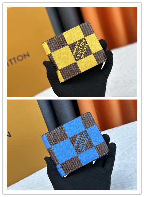 LOUIS VUITTON ルイヴィトン モノグラム ダミエ ジッピーウォレット レディース ブラック ブルー ブラウン ゴールド金具 - 画像 8