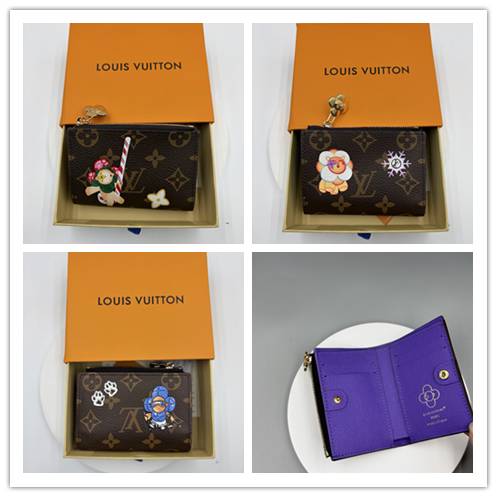 LOUIS VUITTON ルイヴィトン モノグラム ダミエ 長財布 二つ折り財布 コンパクトウォレット レディース ブラック ホワイト ブラウン - 画像 6