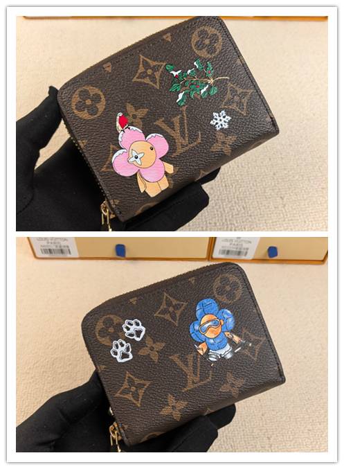 LOUIS VUITTON ルイヴィトン モノグラム ダミエ ジッピーウォレット ミニ財布 レディース ブラック ホワイト ベージュ - 画像 2