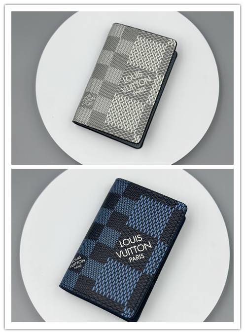 LOUIS VUITTON ルイヴィトン ダミエ エベヌ ダミエ グラフィット 二つ折り財布 レディース ブラック ホワイト ブルー ピンク レッド グリーン - 画像 2