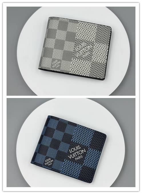 LOUIS VUITTON ルイヴィトン ダミエ エベヌ ダミエ グラフィット 二つ折り財布 レディース ブラック ホワイト ブルー ピンク レッド グリーン - 画像 3