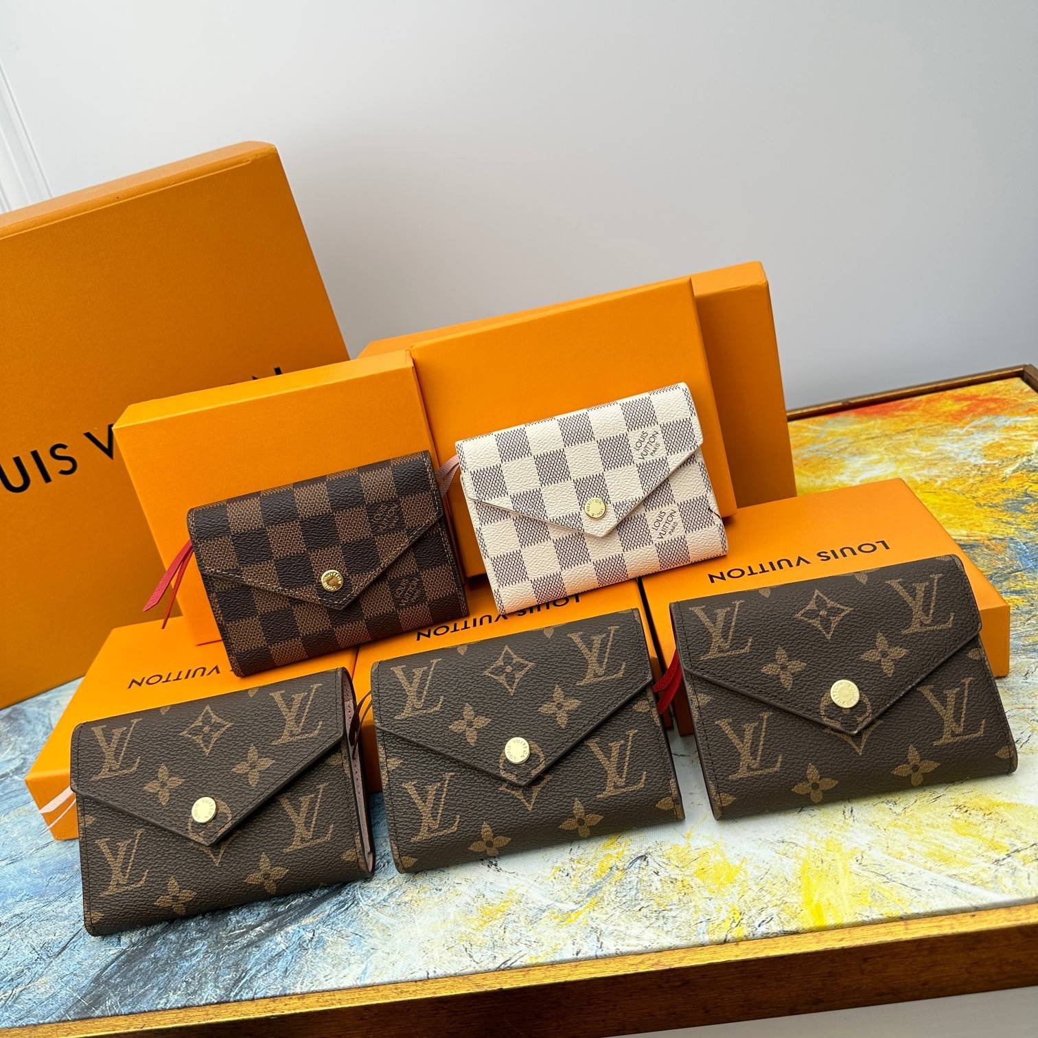 LOUIS VUITTON ルイヴィトン モノグラム ダミエ 長財布 二つ折り財布 レディース ブラック ベージュ ピンク - 画像 3