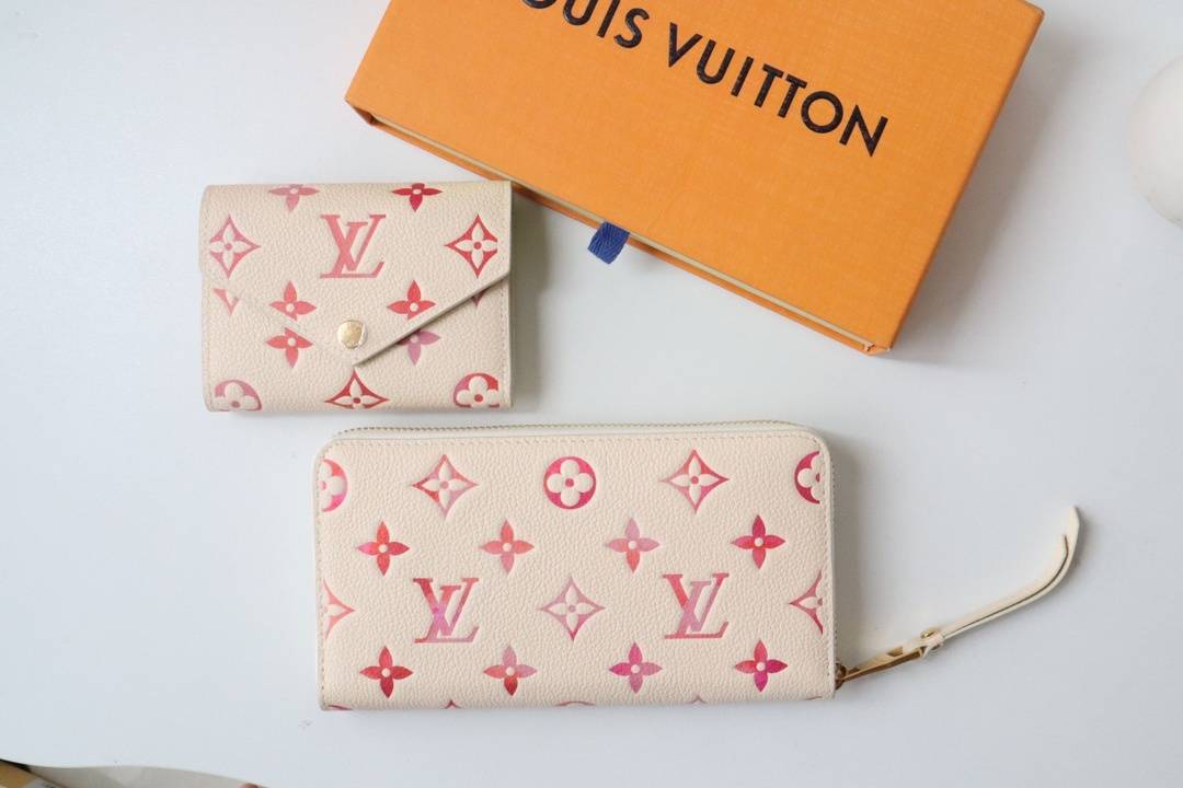 LOUIS VUITTON ルイヴィトン モノグラム ダミエ ジッピーウォレット ミニ財布 レディース ブラック ホワイト ピンク - 画像 3